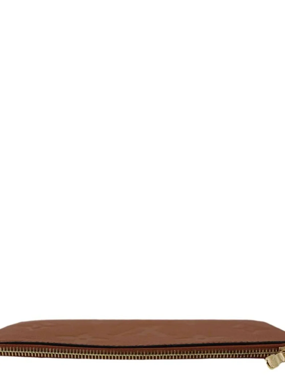 Louis Vuitton  Neverfull Pochette Giant Monogram Empreinte Leather Wristlet Brow